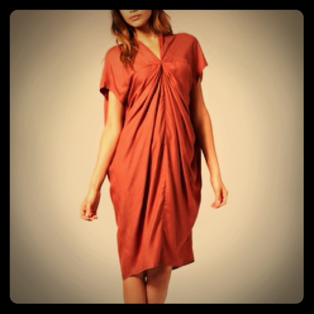 ASOS Draped Kimono Rust Dress